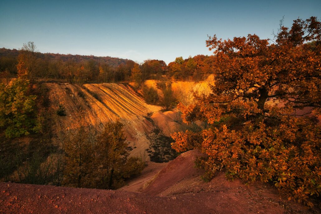 Abandoned open-pit bauxite mine