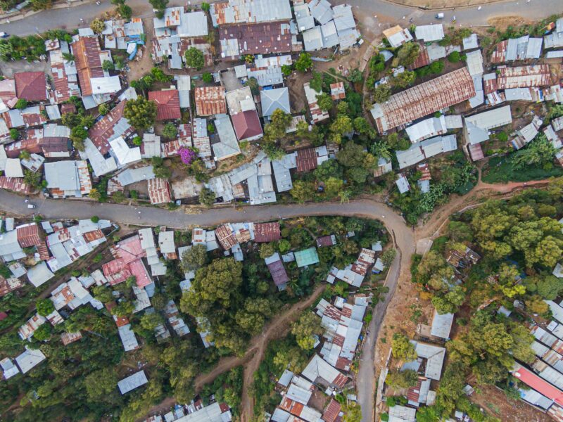 Aerial view of Gondar town city, Ethiopia