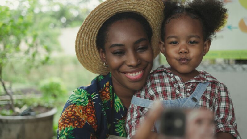 African Women's Selfie on the Farm