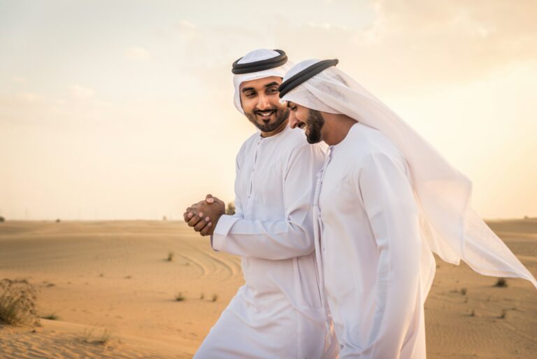 Arabic men in the desert