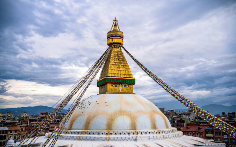 Beautiful landscape view of bauddhanath stupa