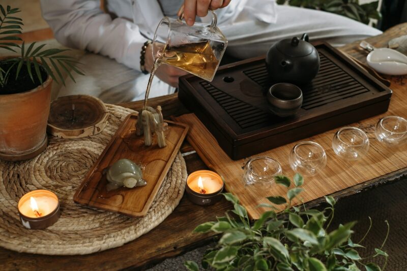 Beautiful traditional chinese tea ceremony Gun Fu Cha