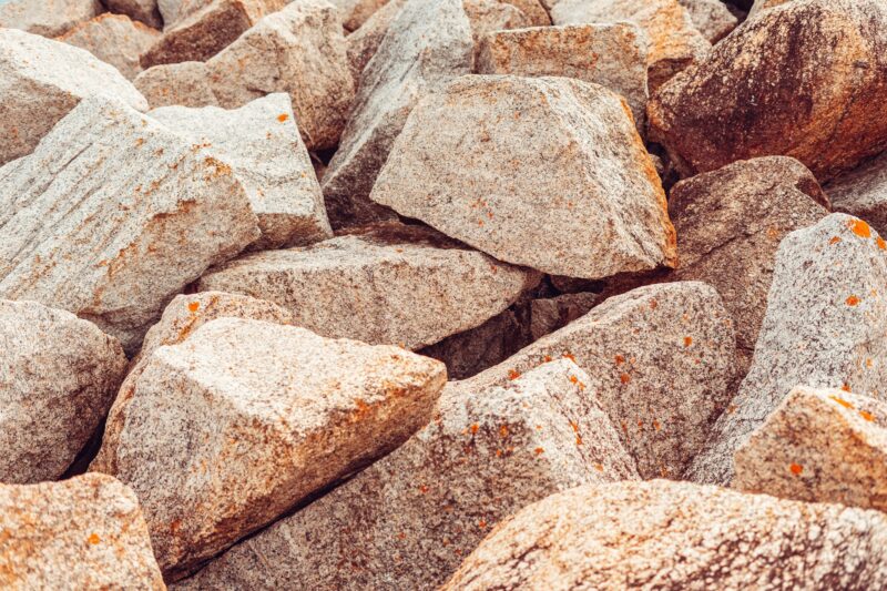 big granite stones piled up