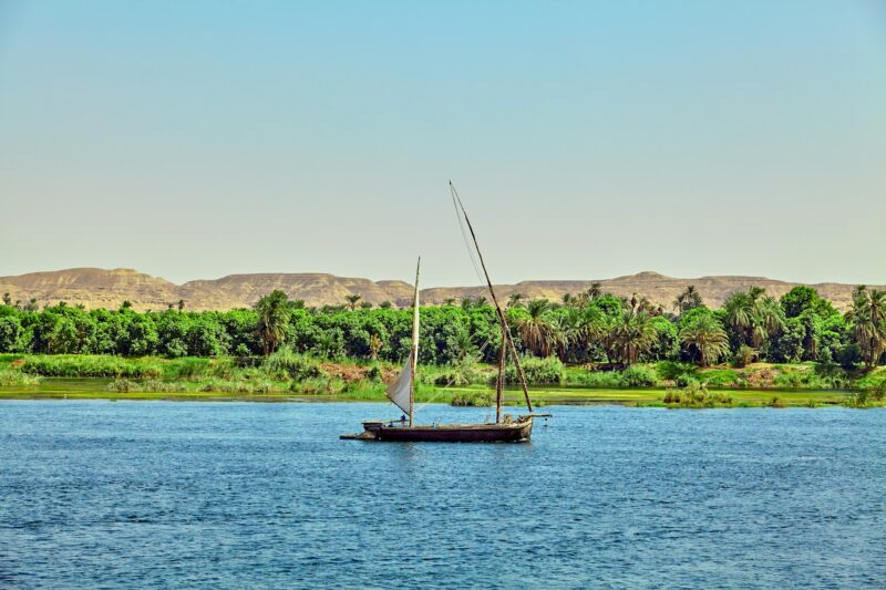 boat on the Nile River. Egypt