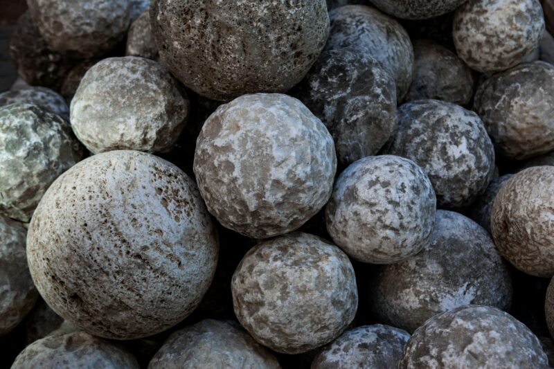 Close up of mineral balls