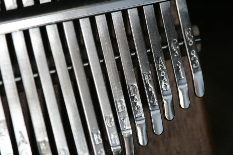 Closeup shot of a Kalimba Thumb Piano