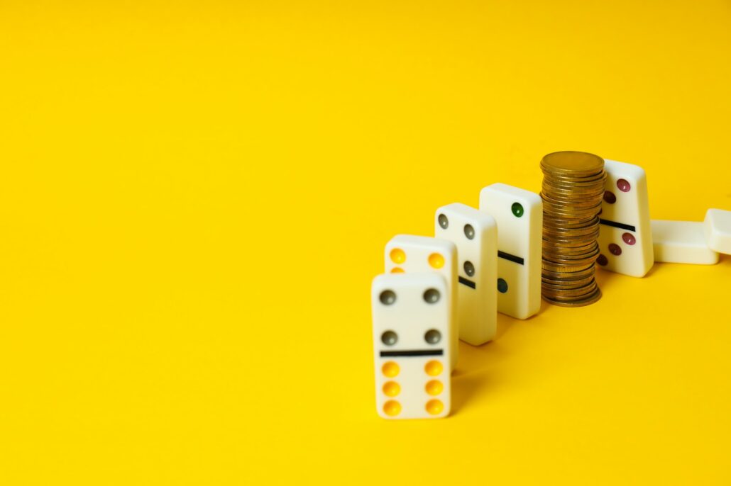 Concept of financial, economic problems and inflation, space for text
