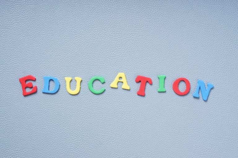 education in colorful letters
