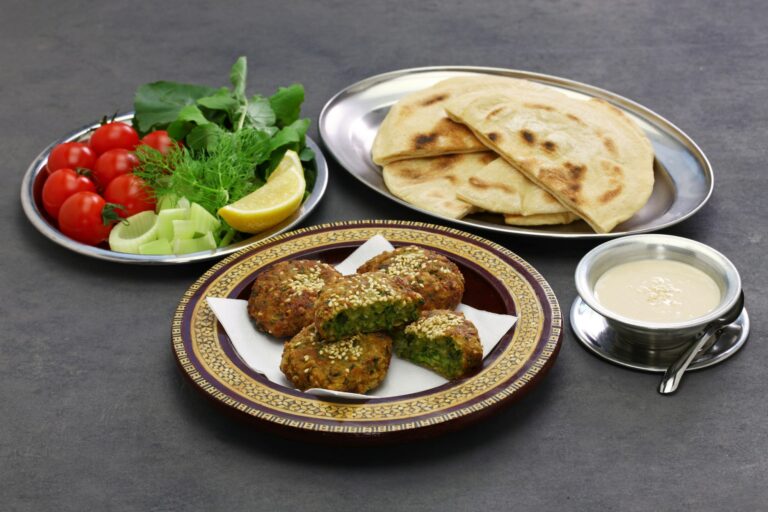 egyptian food (taameya, aish, tahini)