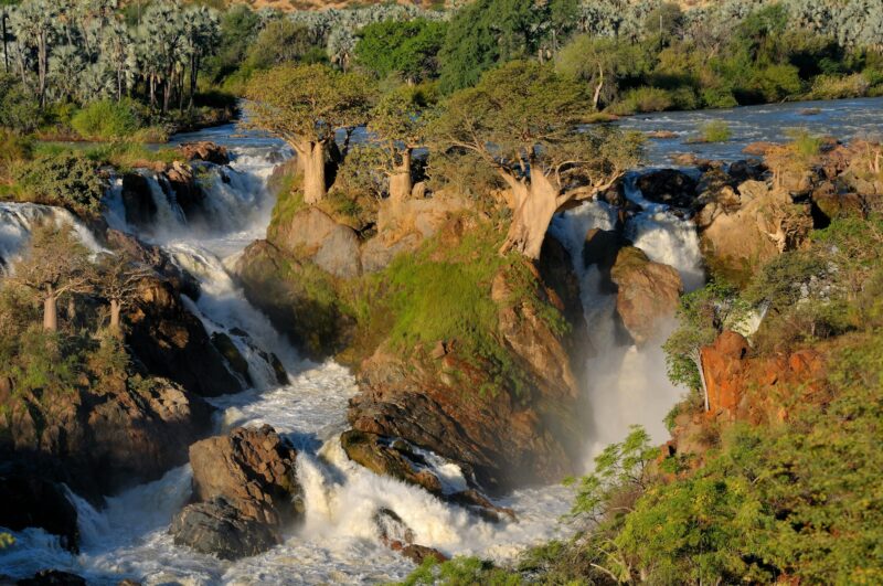 Epupa waterfalls in on the border of Angola and Namibia