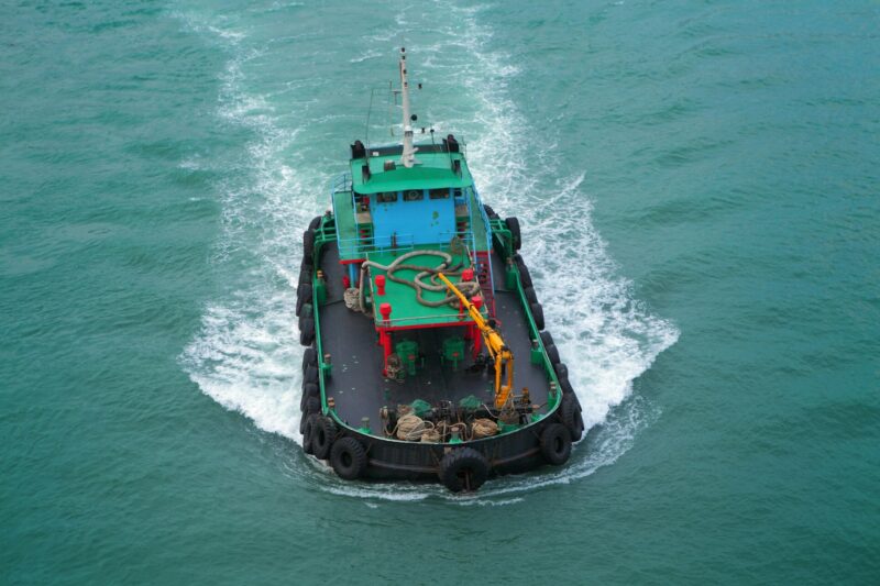 Fishery ship from top