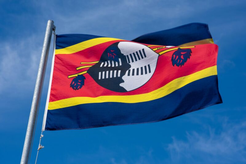 Flag of Eswatini formerly known as Swaziland