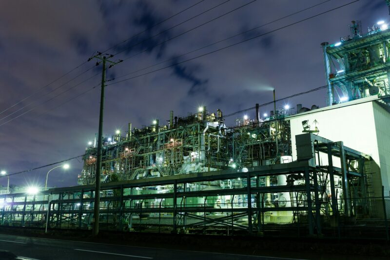 Gas processing factory