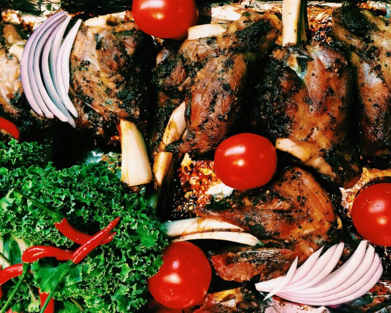 Grilled lamb