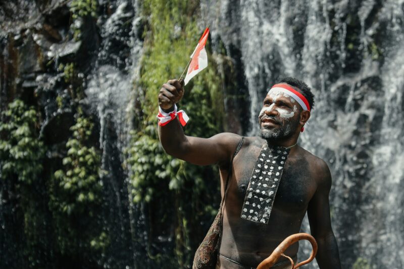 Indonesian black tribe man