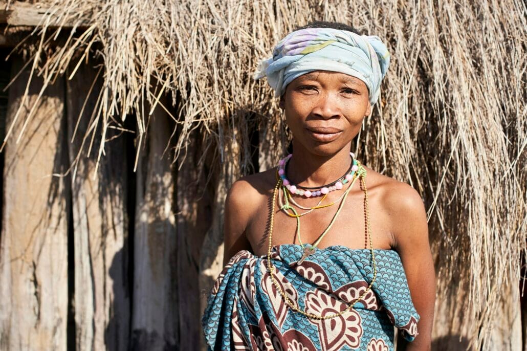 Khoisan tribe woman, Chomipapa, Angola