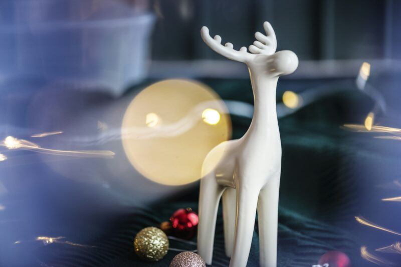 Minimal Christmas reindeer figurine