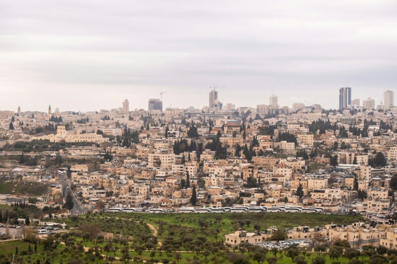 Panoramic views of ancient Jerusalem and surrounding area