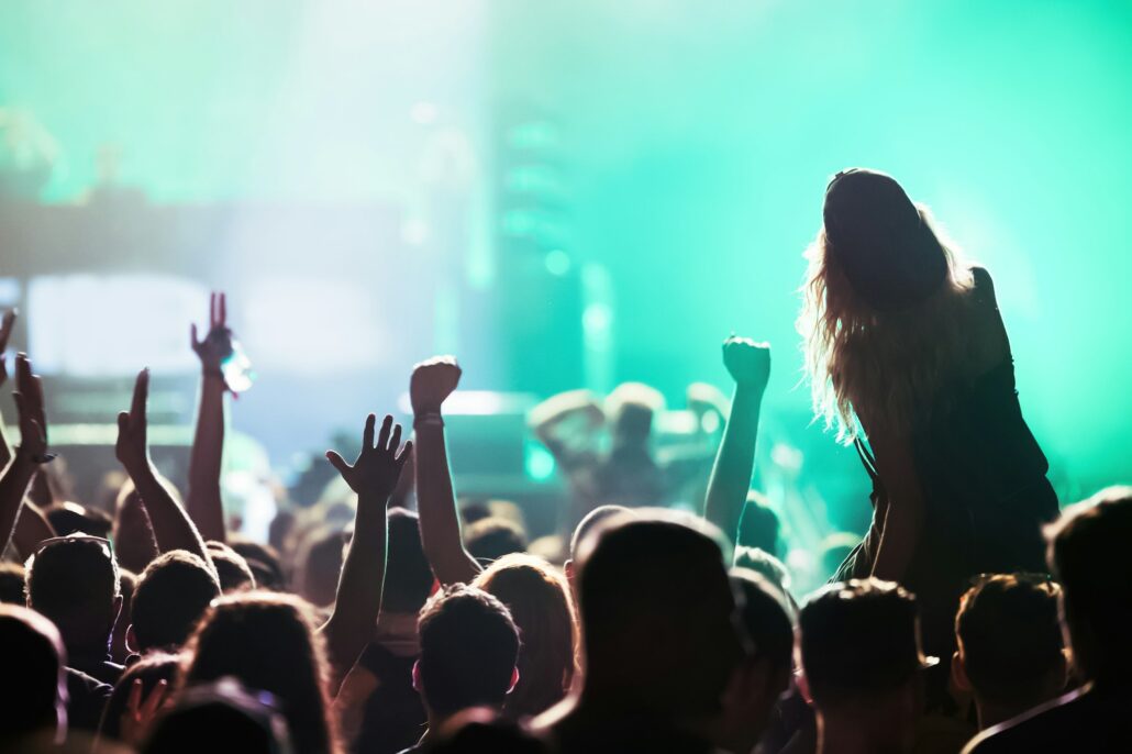Picture of dancing crowd at music festival