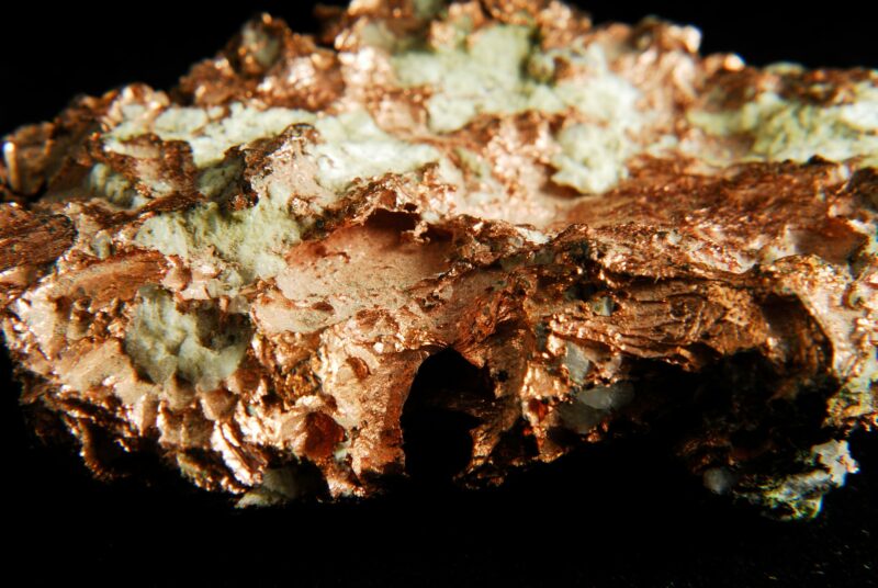 Pure Copper with Embedded Quartz