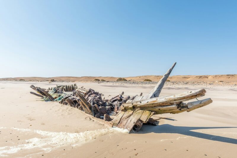 Shipwreck Benguela Eagle, which ran aground in 1973