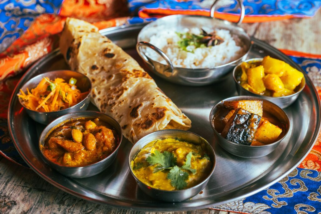 South African indian food at restaurant