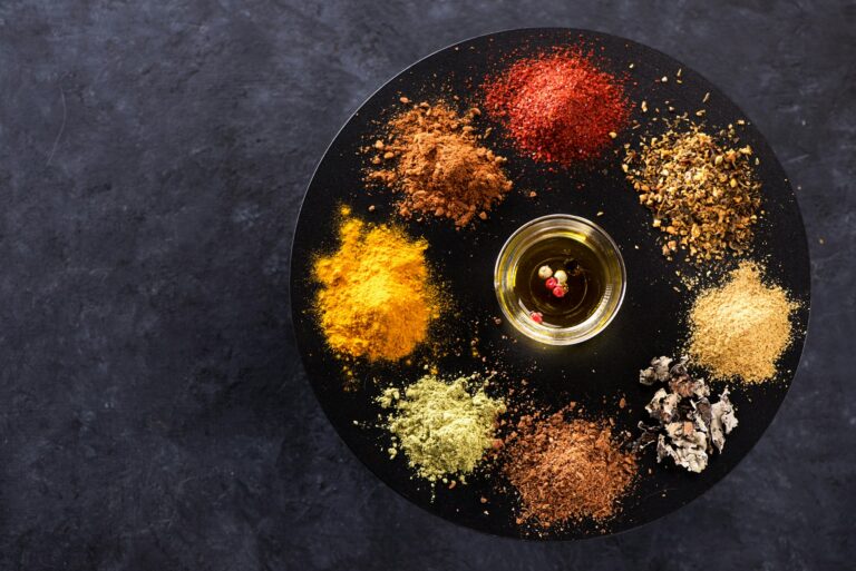 Spices, seasonings and herbs. Culinary concept