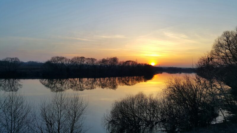 Sunset on the river