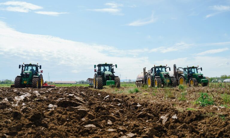 The sight of these four tractors in action is a reminder of the importance of field management and