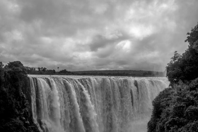 The Victoria Falls from the Zimbabwe side.