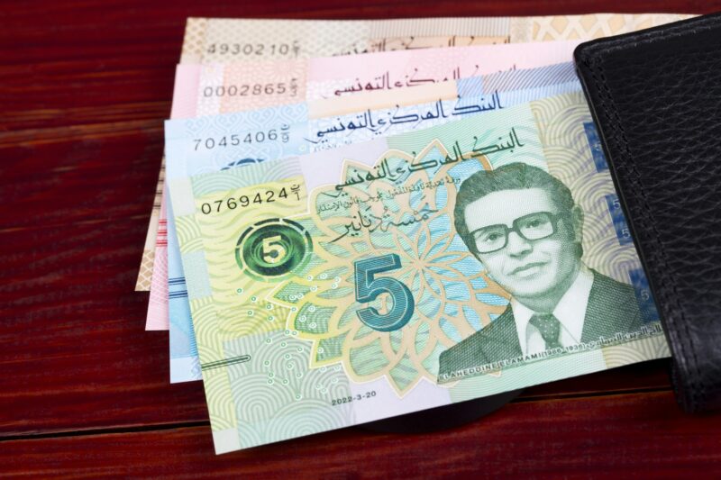 Tunisian money - new series of banknotes in the wallet