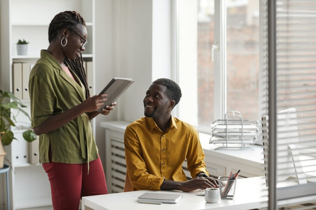 Two African-American People in Office