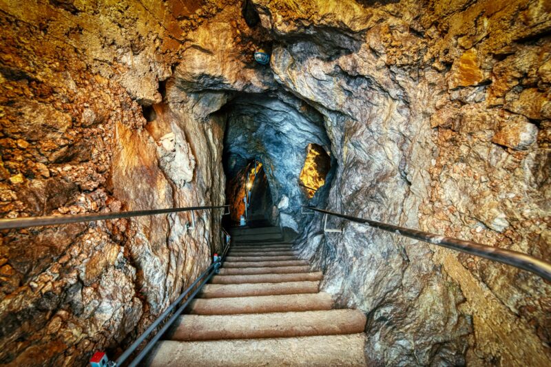 Underground limestone caves