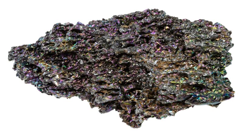 unpolished carborundum mineral isolated