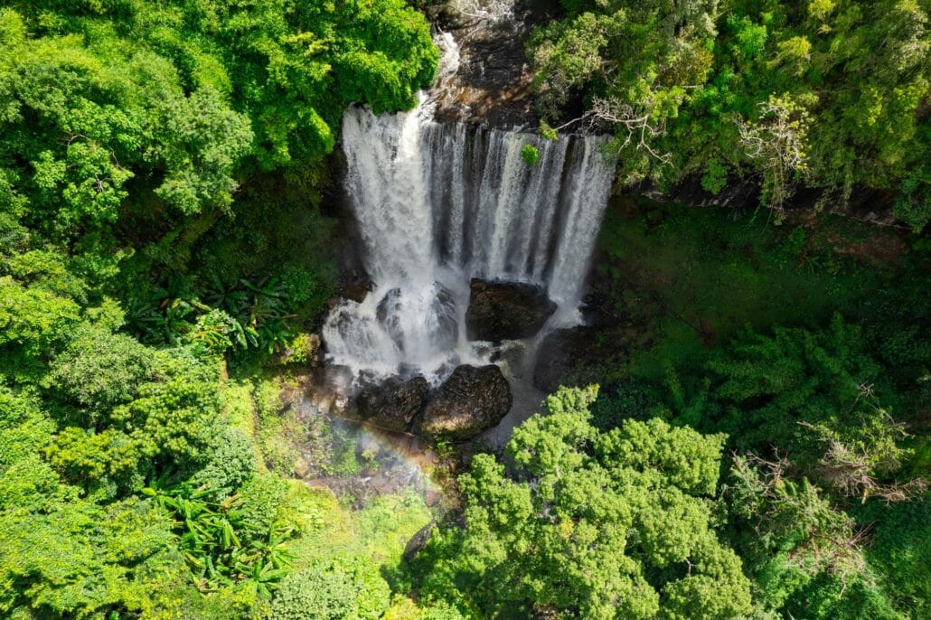 Waterfall in the forest in bolaven plateau Laos