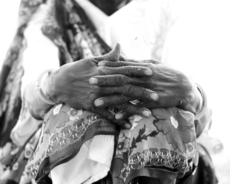 Weathered hands of African woman