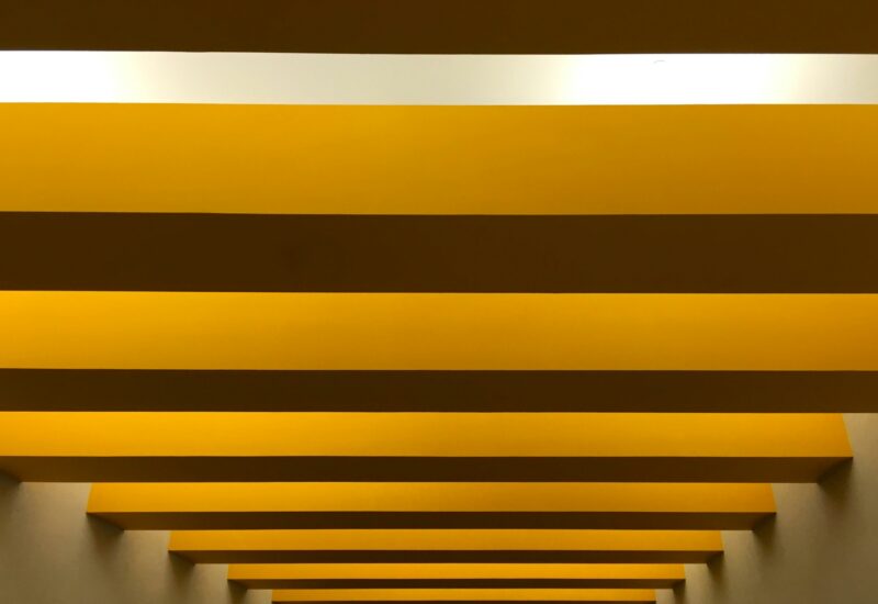 Yellow ceiling in Fort Worth museum of science and history