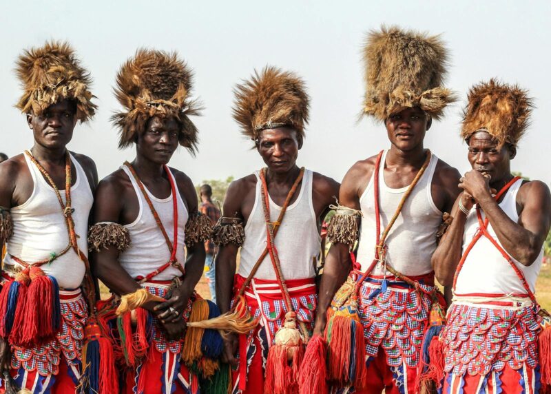 Group of Anzalu Dancers in Traditional Tribal Costumes