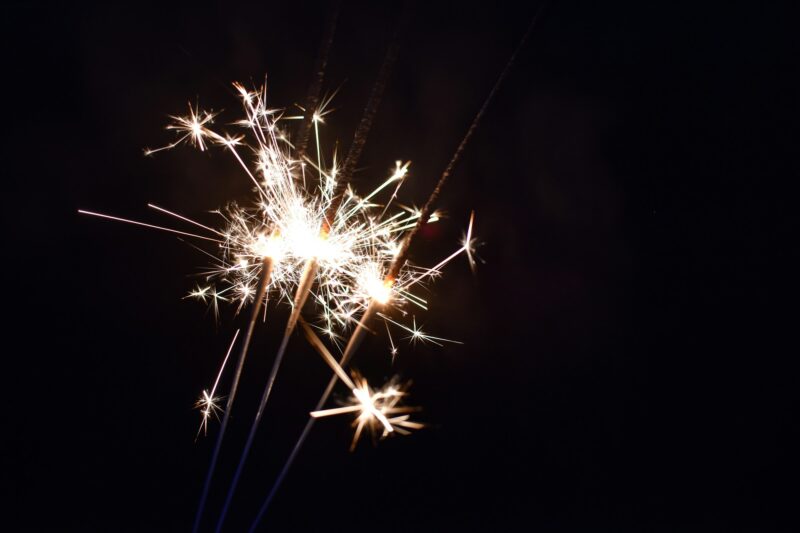 Close up of sparklers