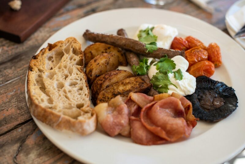 Close up shot of South African breakfast