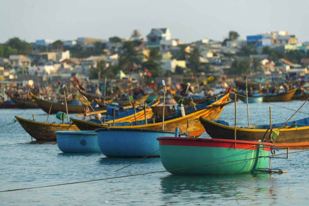 Fishing village in Mui Ne, Vietnam, Southeast Asia