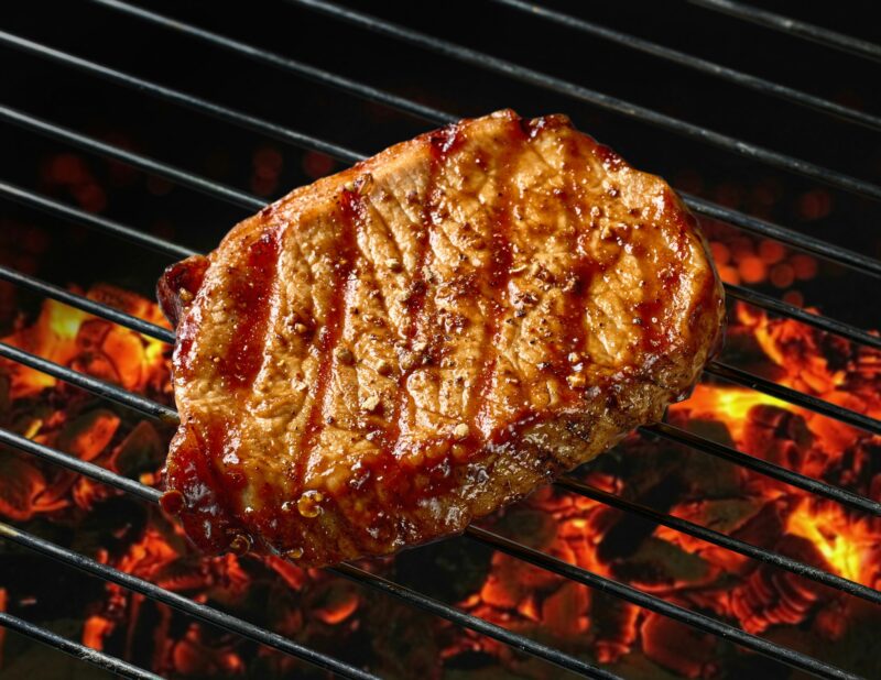 freshly grilled steak