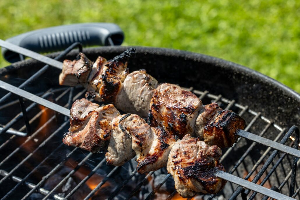 grilled pork skewers