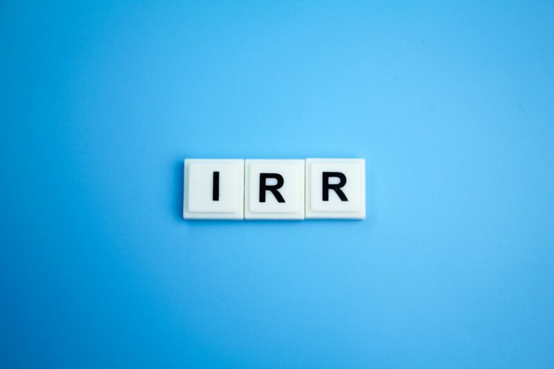 letter of the alphabet with IRR or Internal Rate of Return.