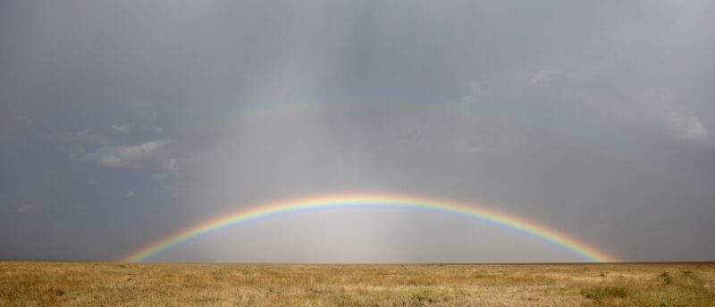 Rainbow at the Serengeti National Park, Tanzania, Africa