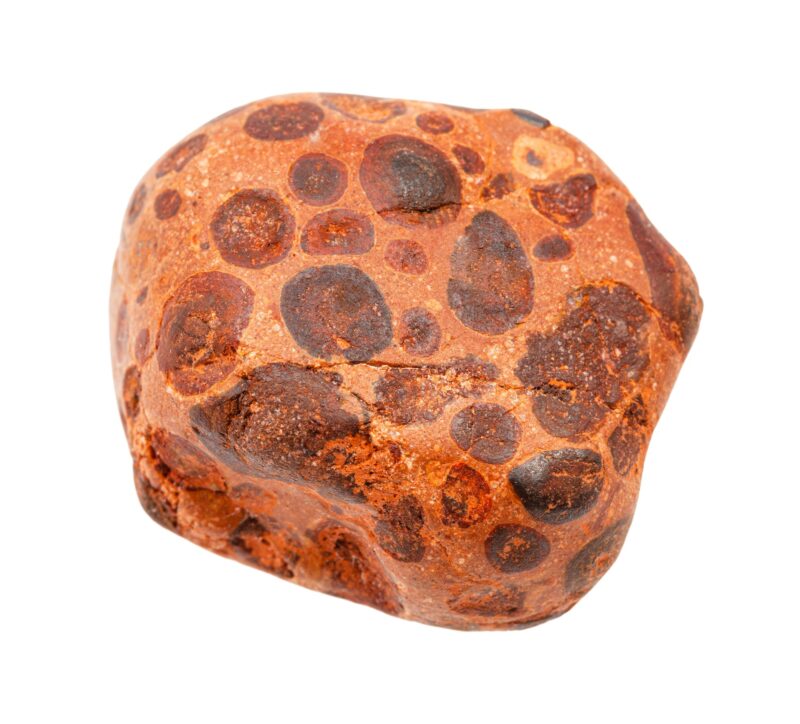 rolled Bauxite ( aluminium ore) stone isolated