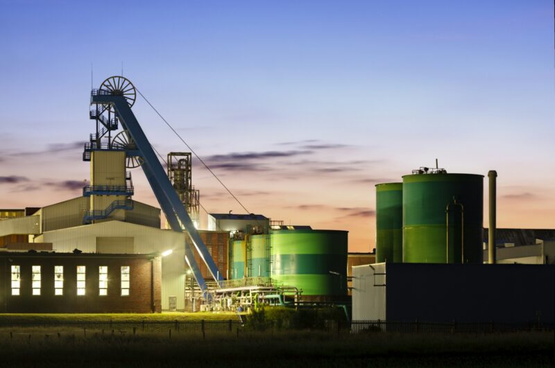 Salt Mine At Dusk