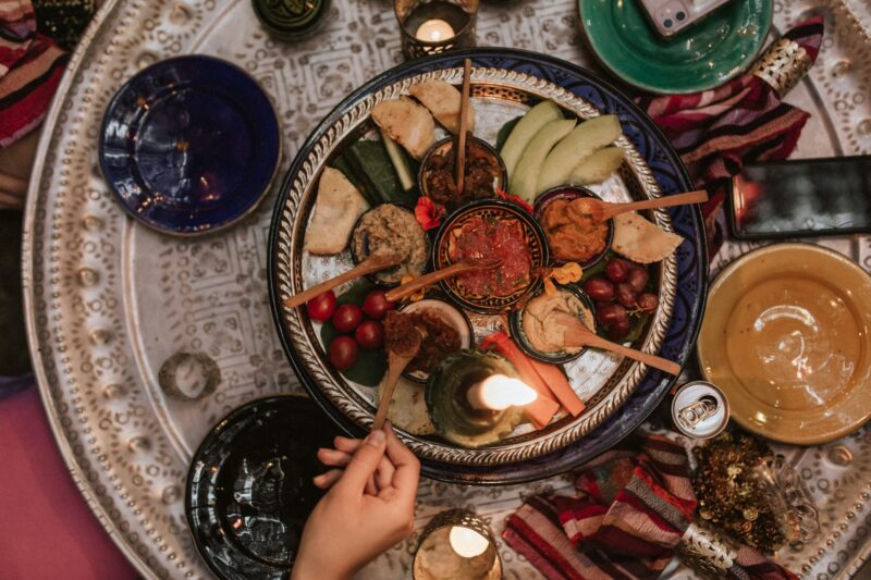 Sharing Moroccan food