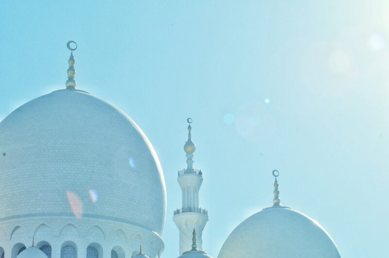 Sheikh Zayed Grand Mosque Morning sun drenched mosque dime Mosque Islamic Architecture Architecture