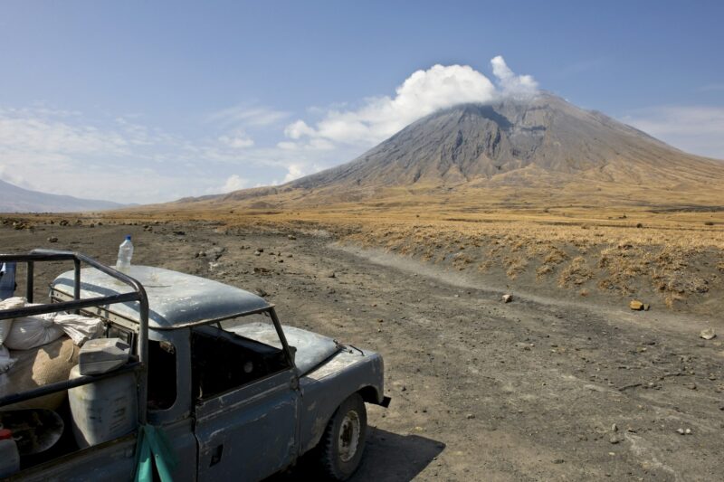 Tanzania volcano, old abandoned car, Ol Doinyo Lengai, Tanzania